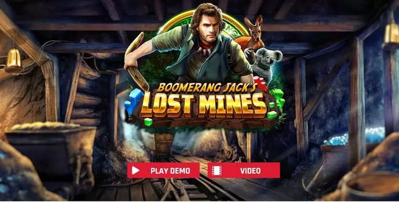 Introduction Screen - Red Rake Gaming Boomerang Jack's Lost Mines Slot