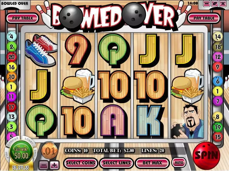 Main Screen Reels - Rival Bowled Over Slot