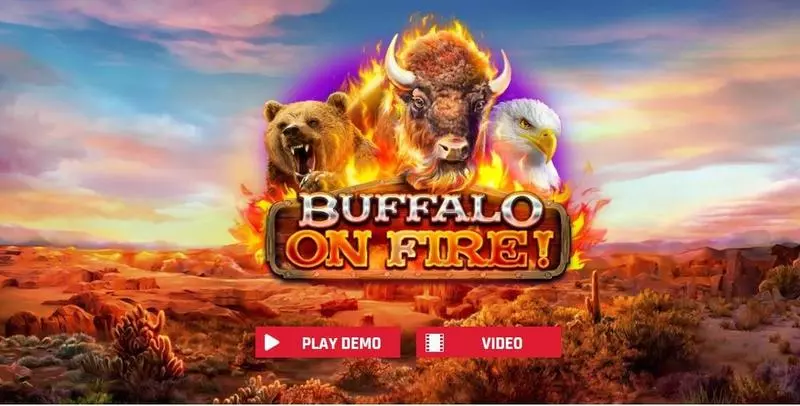 Introduction Screen - Red Rake Gaming Buffalo On Fire! Slot