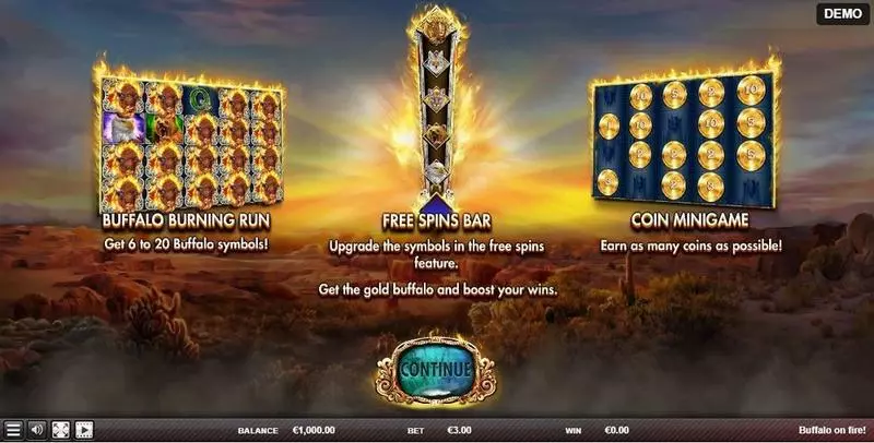 Info and Rules - Red Rake Gaming Buffalo On Fire! Slot