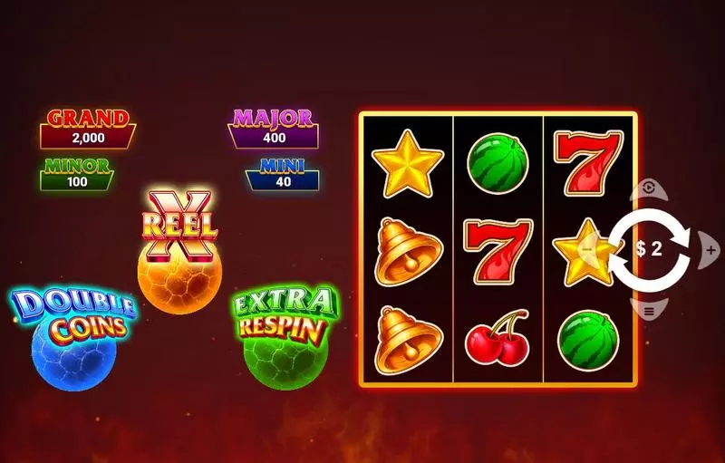Main Screen Reels - Wizard Games Burn Burn Burn Stepper Slot