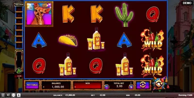 Main Screen Reels - Red Rake Gaming Burning Chilli Slot