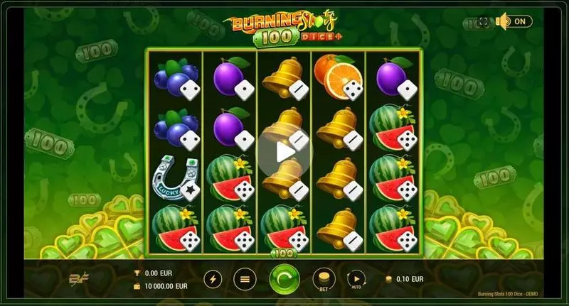 Main Screen Reels - BF Games Burning Slots 100 Dice Slot