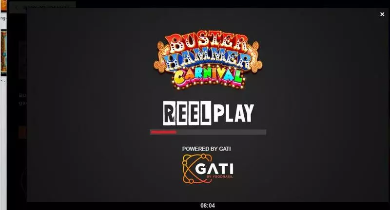Introduction Screen - ReelPlay Buster Hammer Carnival Slot