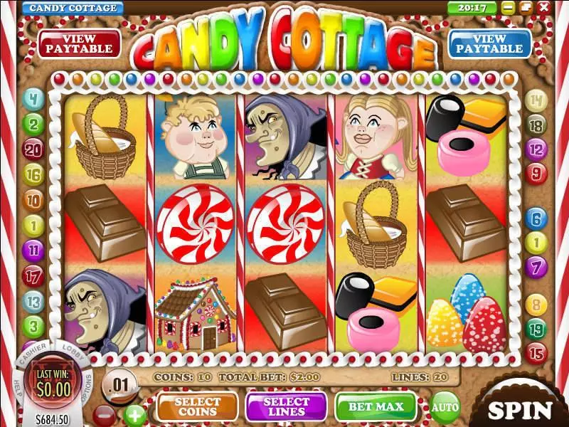 Main Screen Reels - Rival Candy Cottage Slot