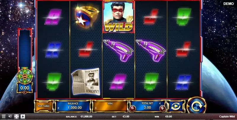 Main Screen Reels - Red Rake Gaming Captain Wild Slot