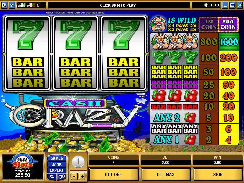 Main Screen Reels - Microgaming Cash Crazy Slot