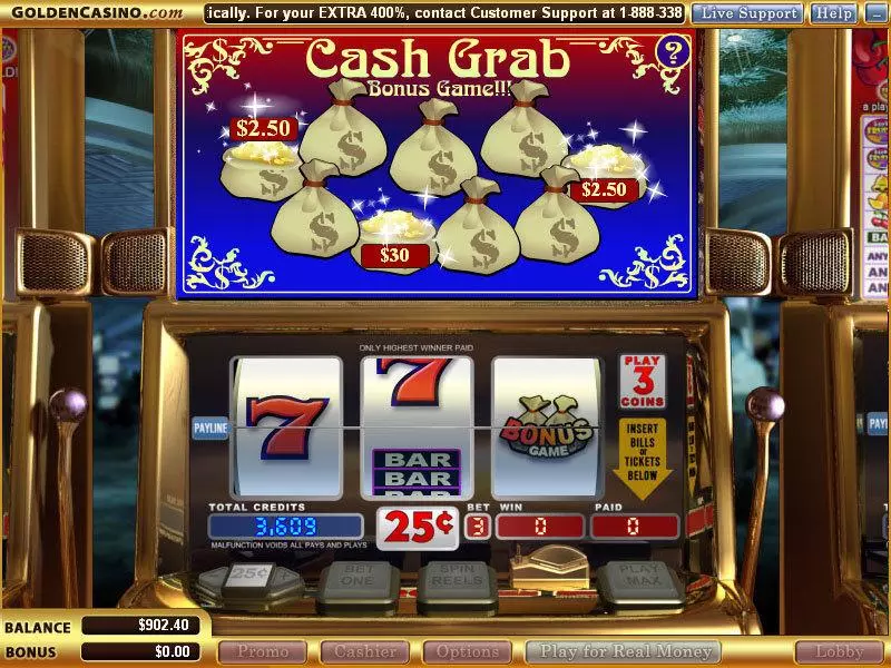 Bonus 1 - WGS Technology Cash Grab Slot