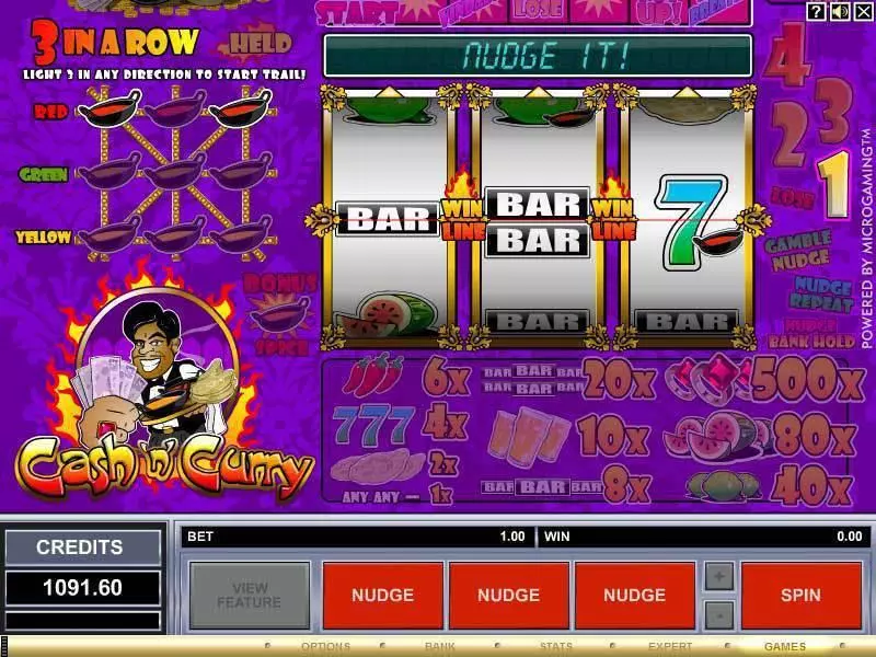 Main Screen Reels - Microgaming Cash 'n' Curry Slot