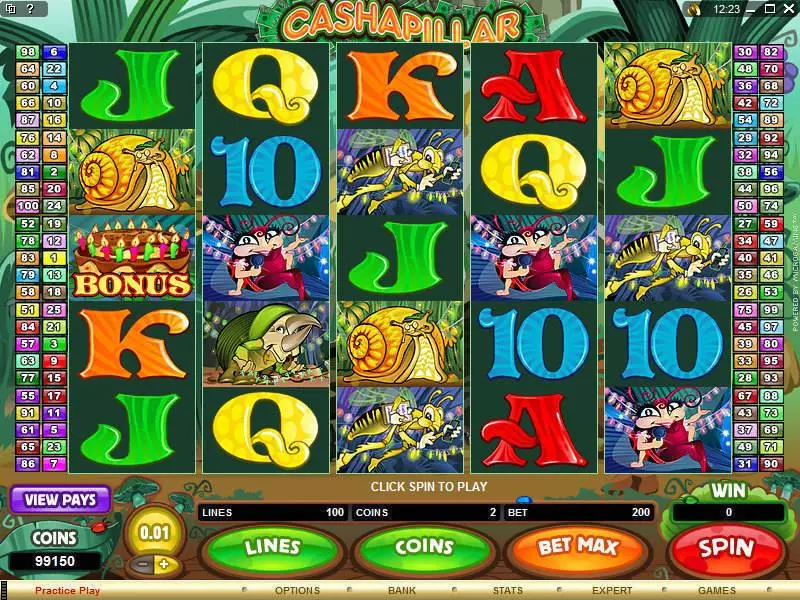 Main Screen Reels - Microgaming Cashapillar Slot