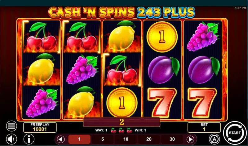 Main Screen Reels - 1Spin4Win Cash'n Spins 243 Plus Slot