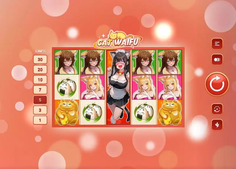Main Screen Reels - TrueLab Games Cat Waifu Slot
