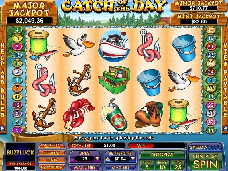 Main Screen Reels - NuWorks Catch Of The Day Slot