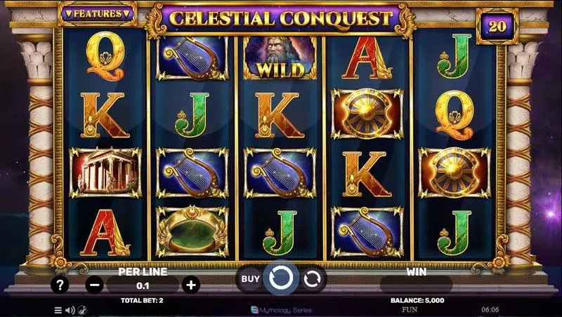 Main Screen Reels - Spinomenal Celestial Conquest Slot