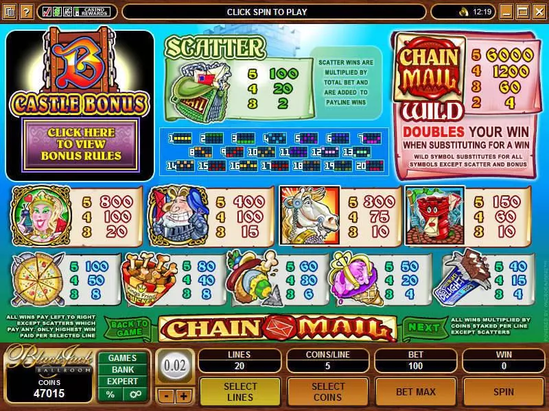 Info and Rules - Microgaming Chain Mail Slot