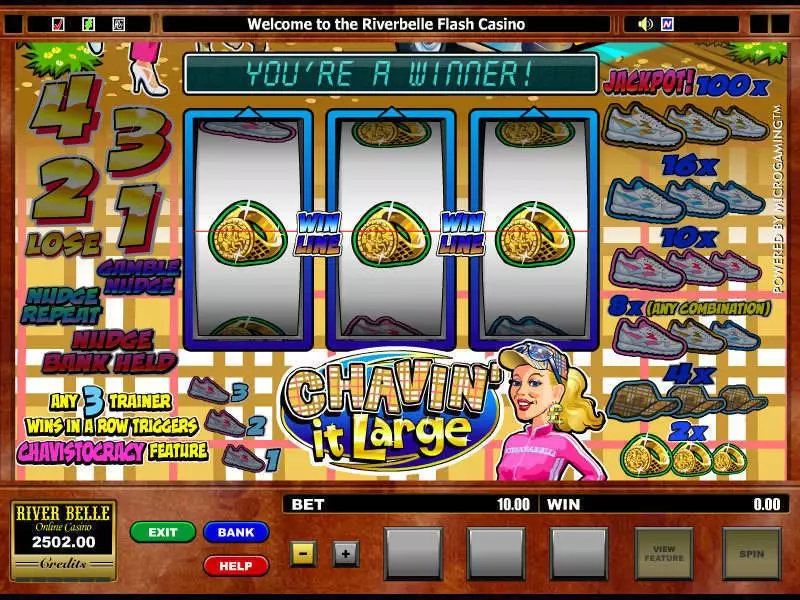 Main Screen Reels - Microgaming Chavin' it Large Slot