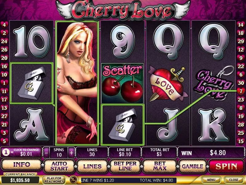 Bonus 1 - PlayTech Cherry Love Slot