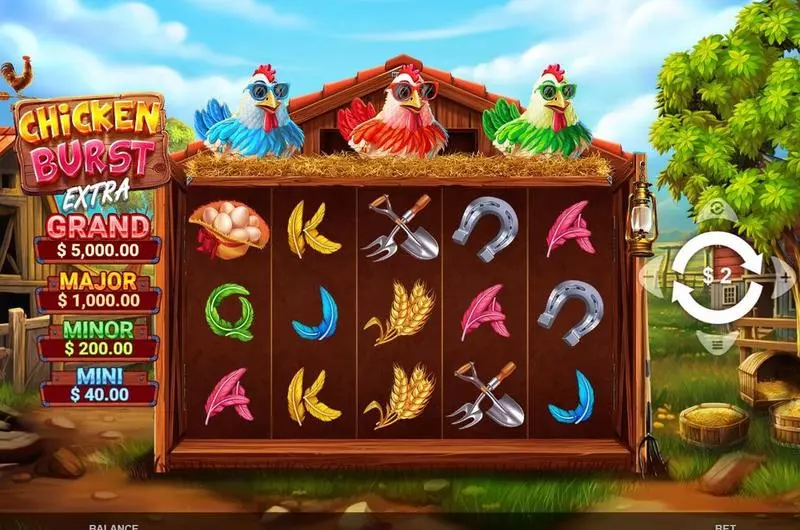 Main Screen Reels - Wizard Games Chicken Burst Extra Slot