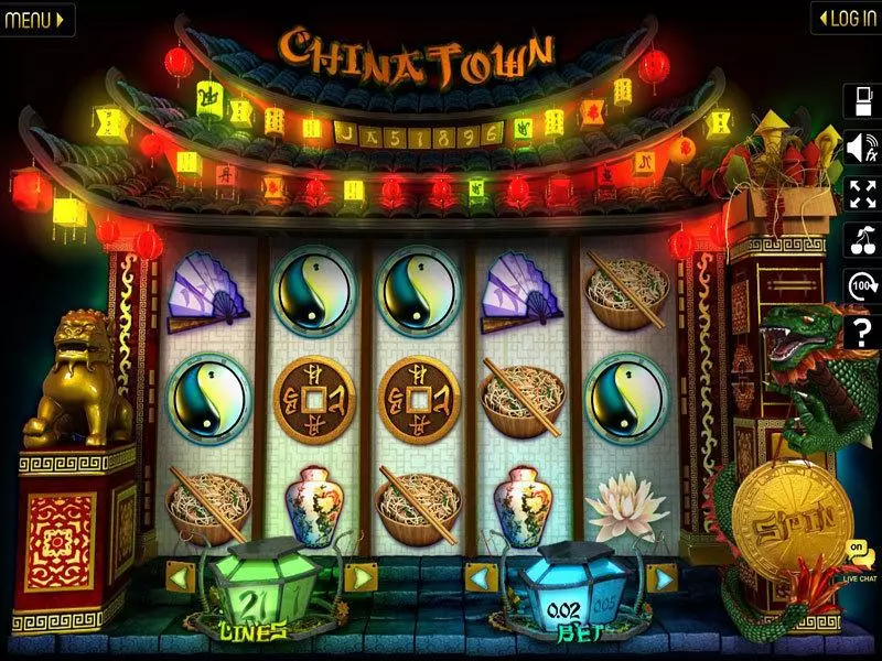Main Screen Reels - Slotland Software Chinatown Slot