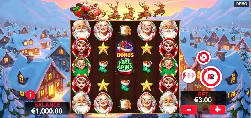 Main Screen Reels - Red Rake Gaming Christmas Wins 2 Slot