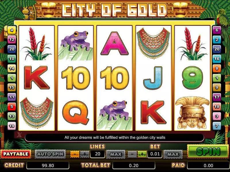 Main Screen Reels - bwin.party City of Gold Slot