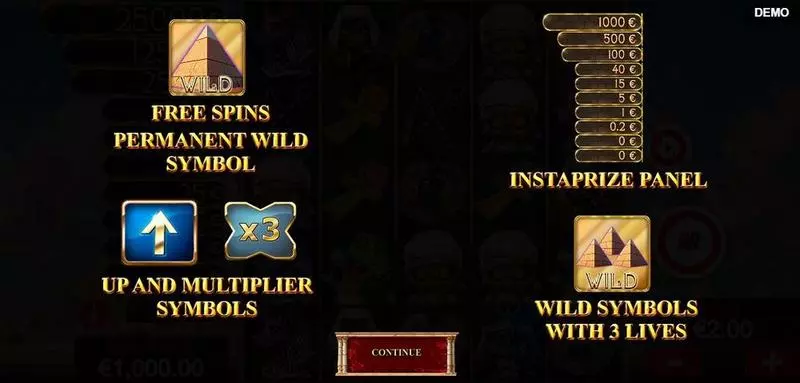 Info and Rules - Red Rake Gaming Cleo Team Slot