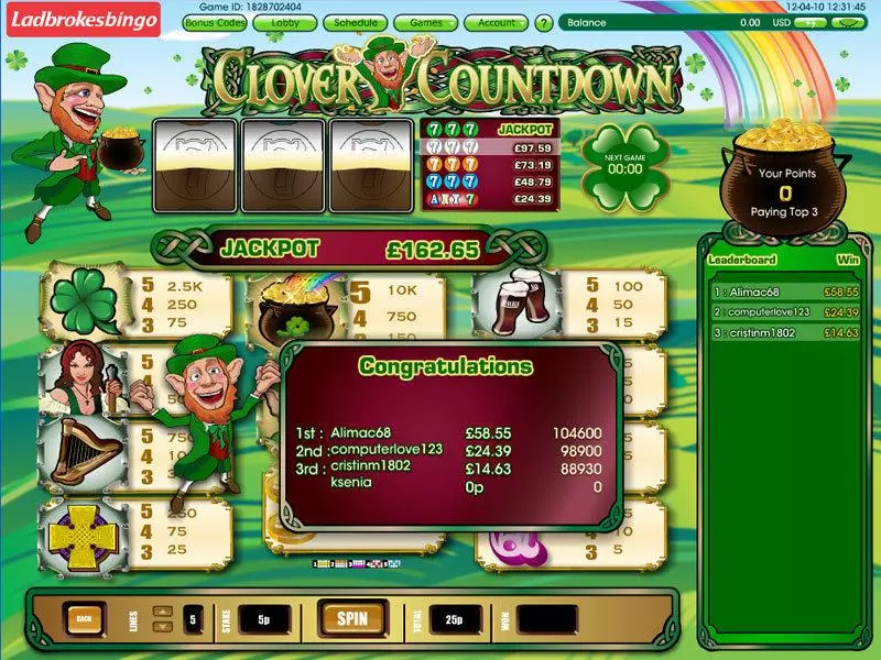 Bonus 1 - Virtue Fusion Clover Countdown Mini Slot