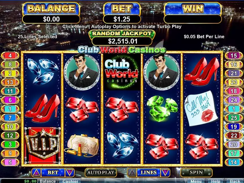 Main Screen Reels - RTG Club World Casinos! Slot