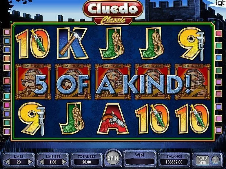Introduction Screen - IGT Cluedo Slot