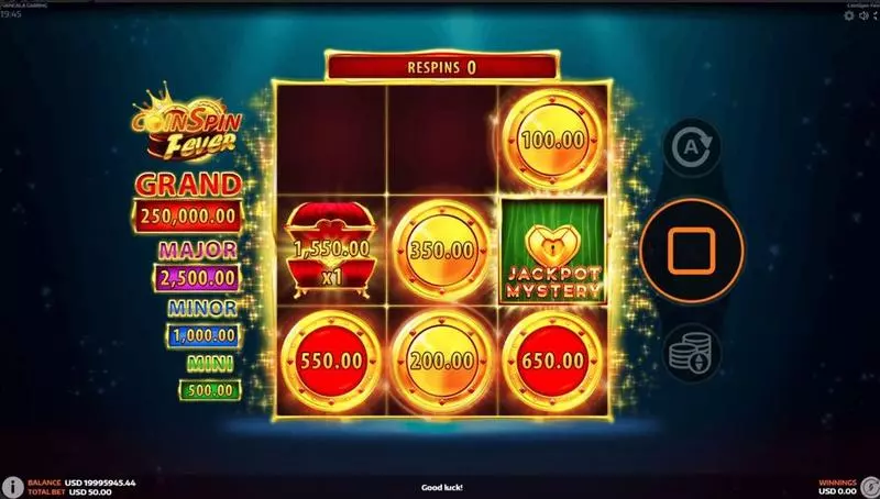 Main Screen Reels - Mancala Gaming CoinSpin Fever Slot