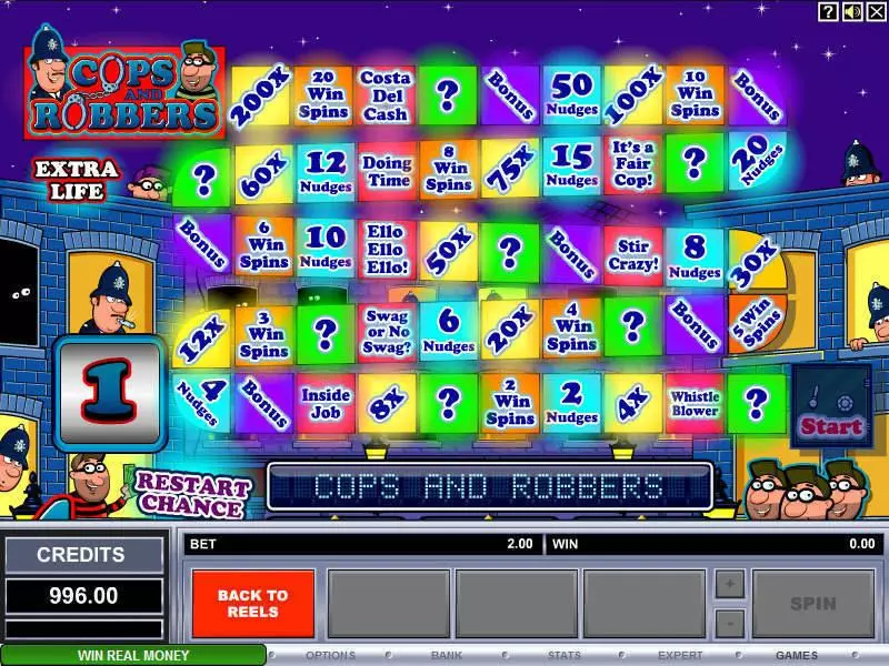 Info and Rules - Microgaming Cops and Robbers Slot