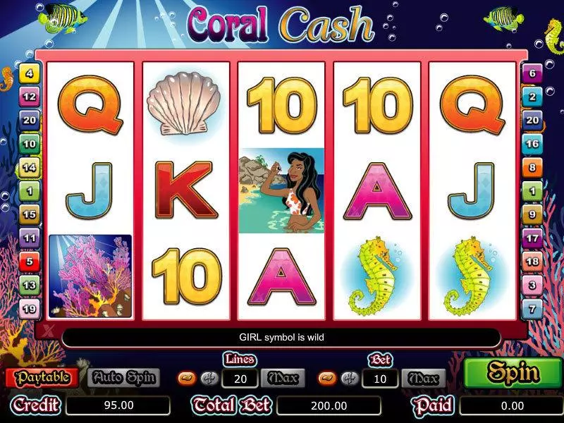 Main Screen Reels - bwin.party Coral Cash Slot
