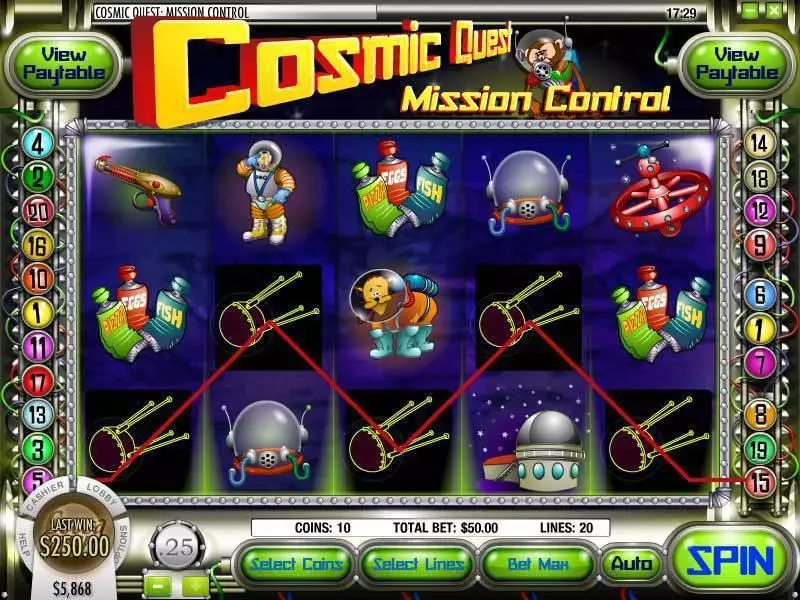 Main Screen Reels - Rival Cosmic Quest Episode One Slot