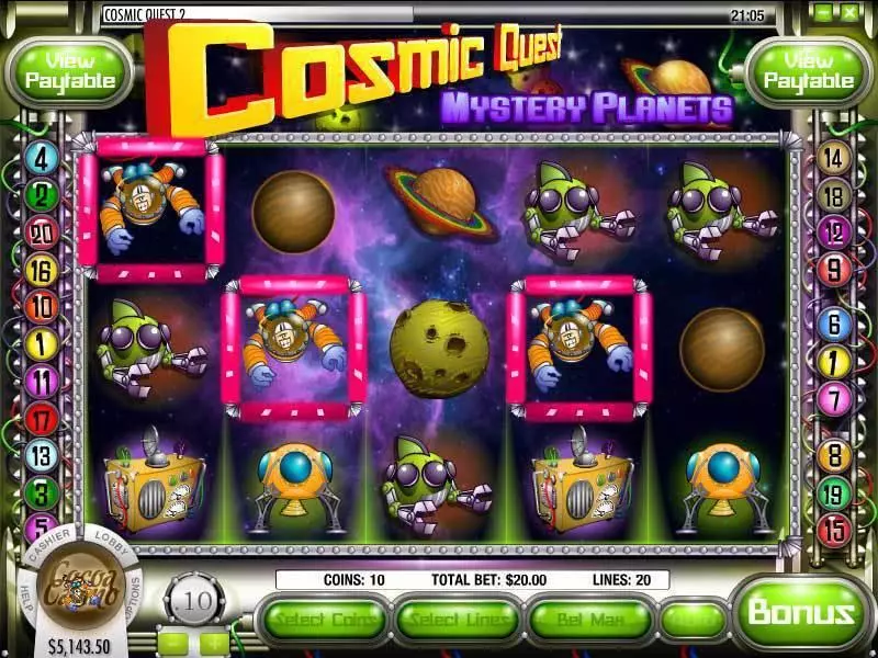 Main Screen Reels - Rival Cosmic Quest Episode Two Slot
