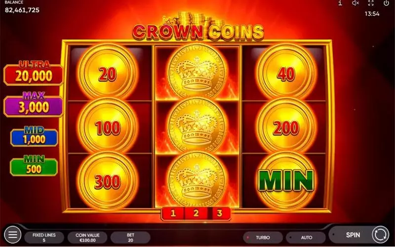 Info and Rules - Endorphina Crown Coins Slot