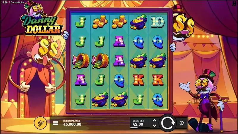 Main Screen Reels - Hacksaw Gaming Danny Dollar Slot