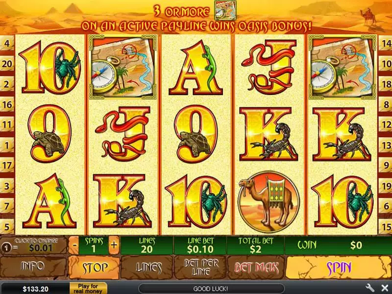 Main Screen Reels - PlayTech Desert Treasure II Slot