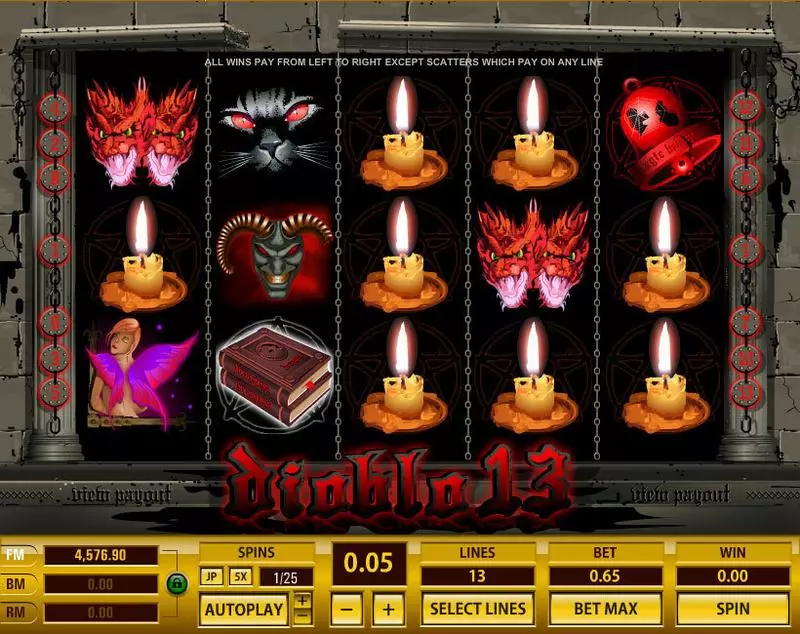 Main Screen Reels - Topgame Diablo 13 Slot