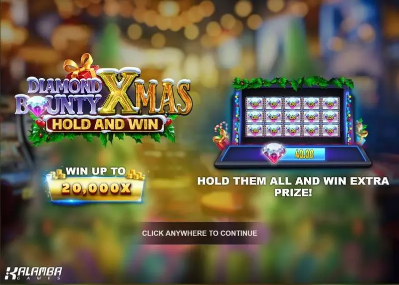 Introduction Screen - Kalamba Games Diamond Bounty Xmas Hold and Win! Slot