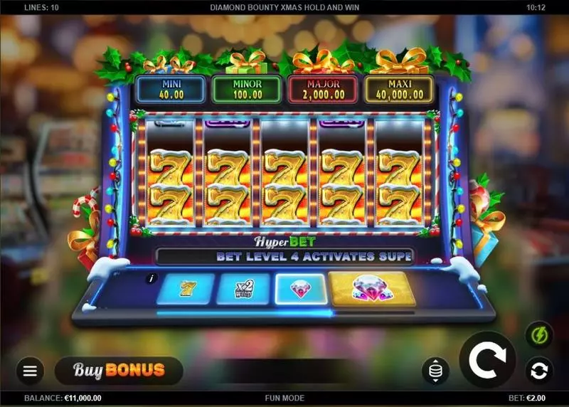 Main Screen Reels - Kalamba Games Diamond Bounty Xmas Hold and Win! Slot