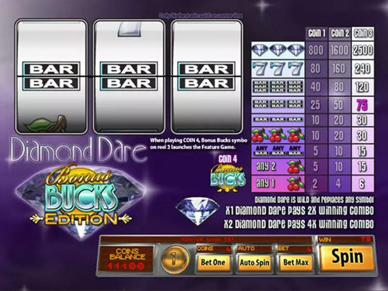 Main Screen Reels - Saucify Diamond Dare Bucks Edition Slot