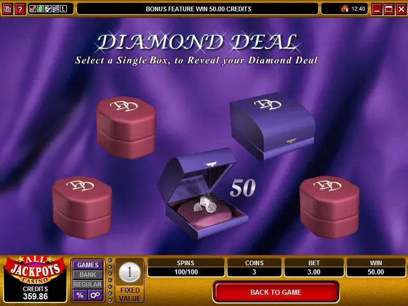 Bonus 1 - Microgaming Diamond Deal Slot