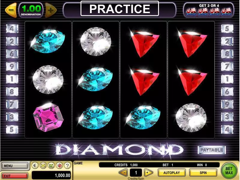 Main Screen Reels - GTECH Diamond Slot
