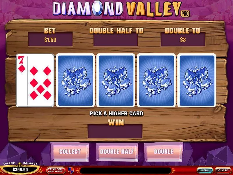 Gamble Screen - PlayTech Diamond Valley Pro Slot
