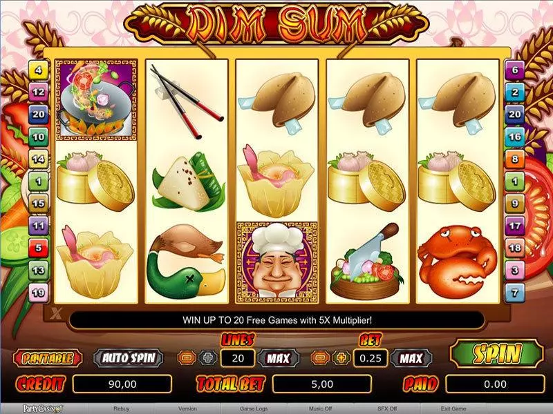 Main Screen Reels - bwin.party Dim Sum Slot