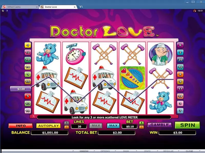 Main Screen Reels - Microgaming Doctor Love Slot