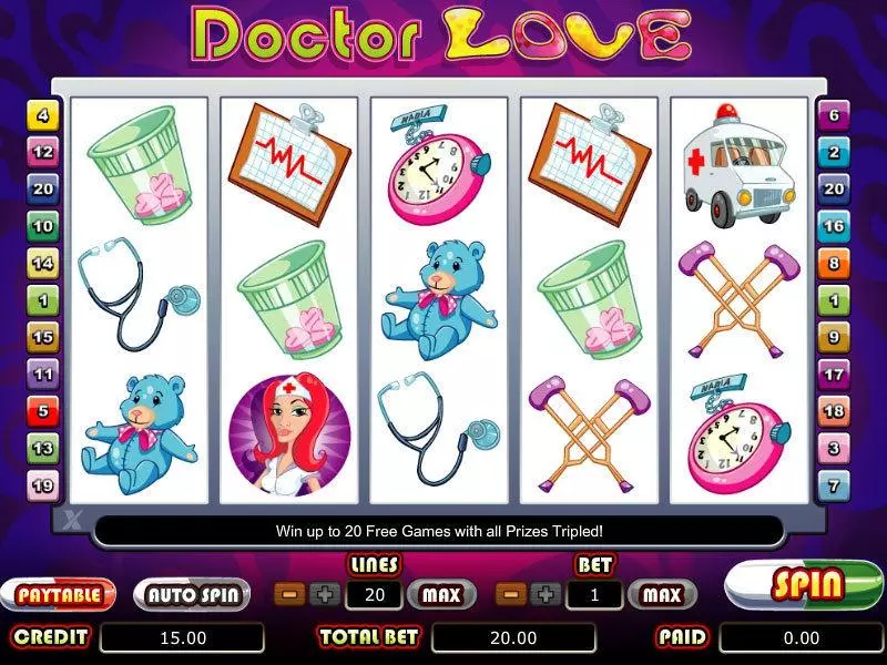 Main Screen Reels - bwin.party Doctor Love Slot