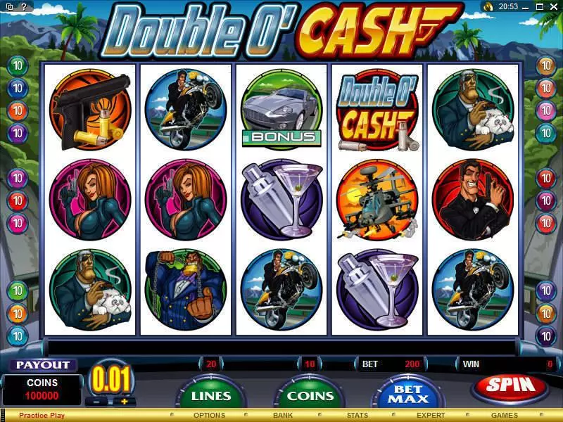 Main Screen Reels - Microgaming Double O'Cash Slot