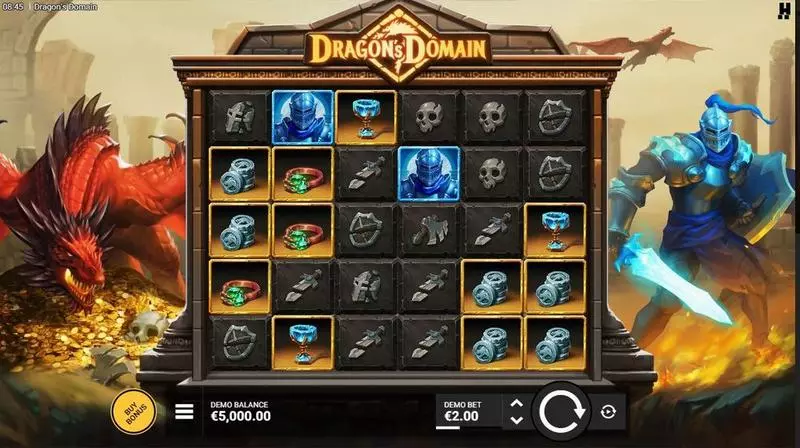 Main Screen Reels - Hacksaw Gaming Dragon’s Domain Slot