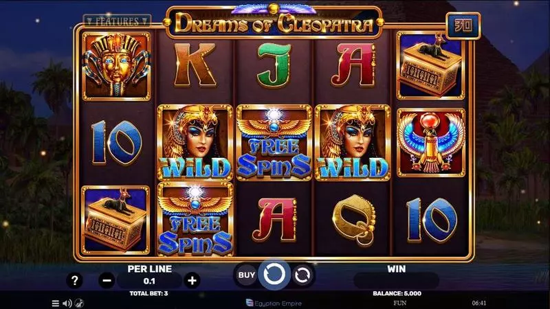 Main Screen Reels - Spinomenal Dreams Of Cleopatra Slot